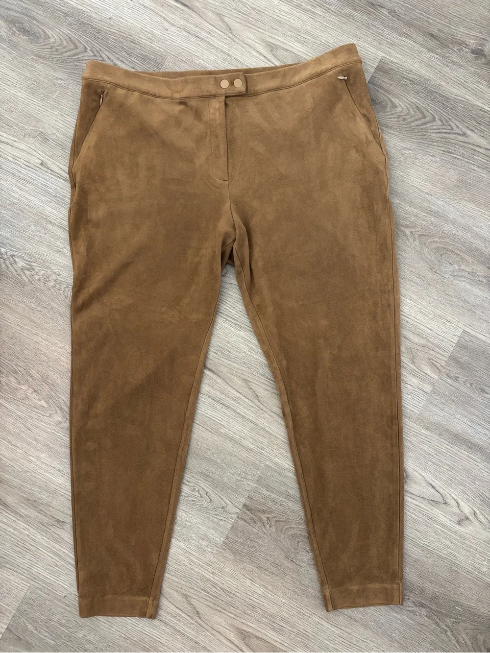 J. Jill Faux Suede Ankle Leggings Acorn Brown High Waist Pant